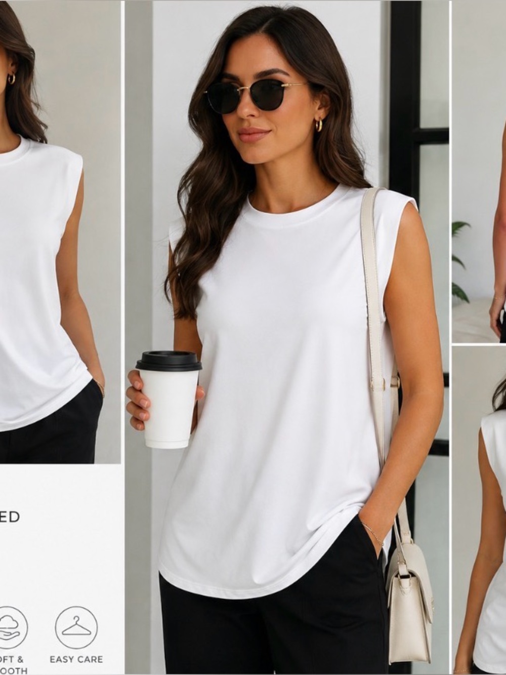 HALARA White Sleeveless Tee